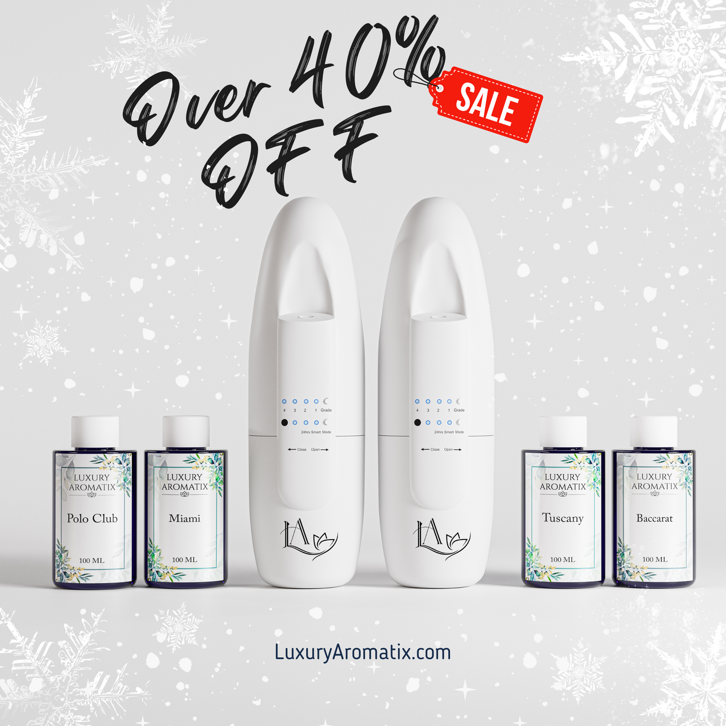 YOU CHOOSE - 2 Plug in Diffusers + 4 Fragrance Oils Luxury Aromatix