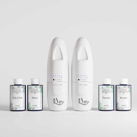 YOU CHOOSE - 2 Plug in Diffusers + 4 Fragrance Oils Luxury Aromatix